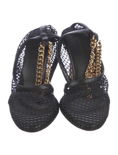 Bottega Veneta Mesh Chain-Link Accents Slingback Pumps