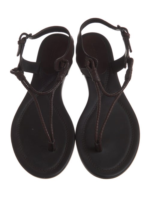Bottega Veneta Leather T-Strap Sandals