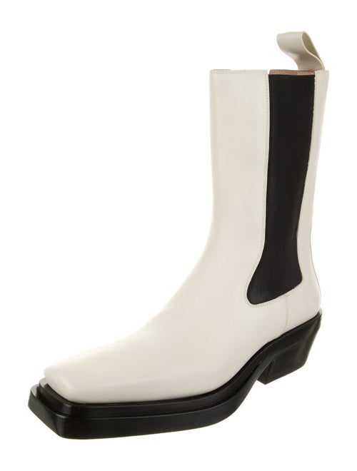 Bottega Veneta Leather Colorblock Pattern Western Boots