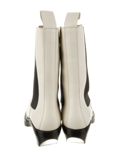 Bottega Veneta Leather Colorblock Pattern Western Boots