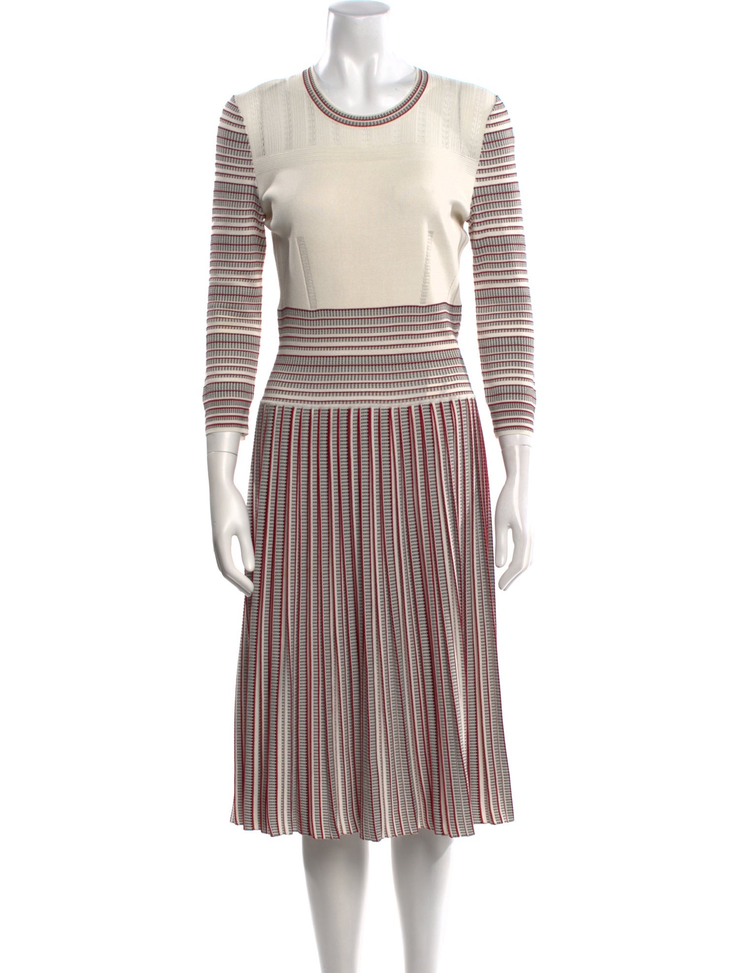 Bottega Veneta Striped Midi Length Dress