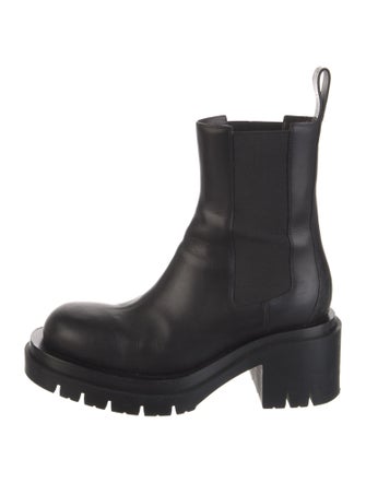 Bottega Veneta Leather Grosgrain Trim Chelsea Boots
