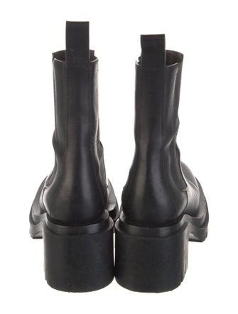 Bottega Veneta Leather Grosgrain Trim Chelsea Boots