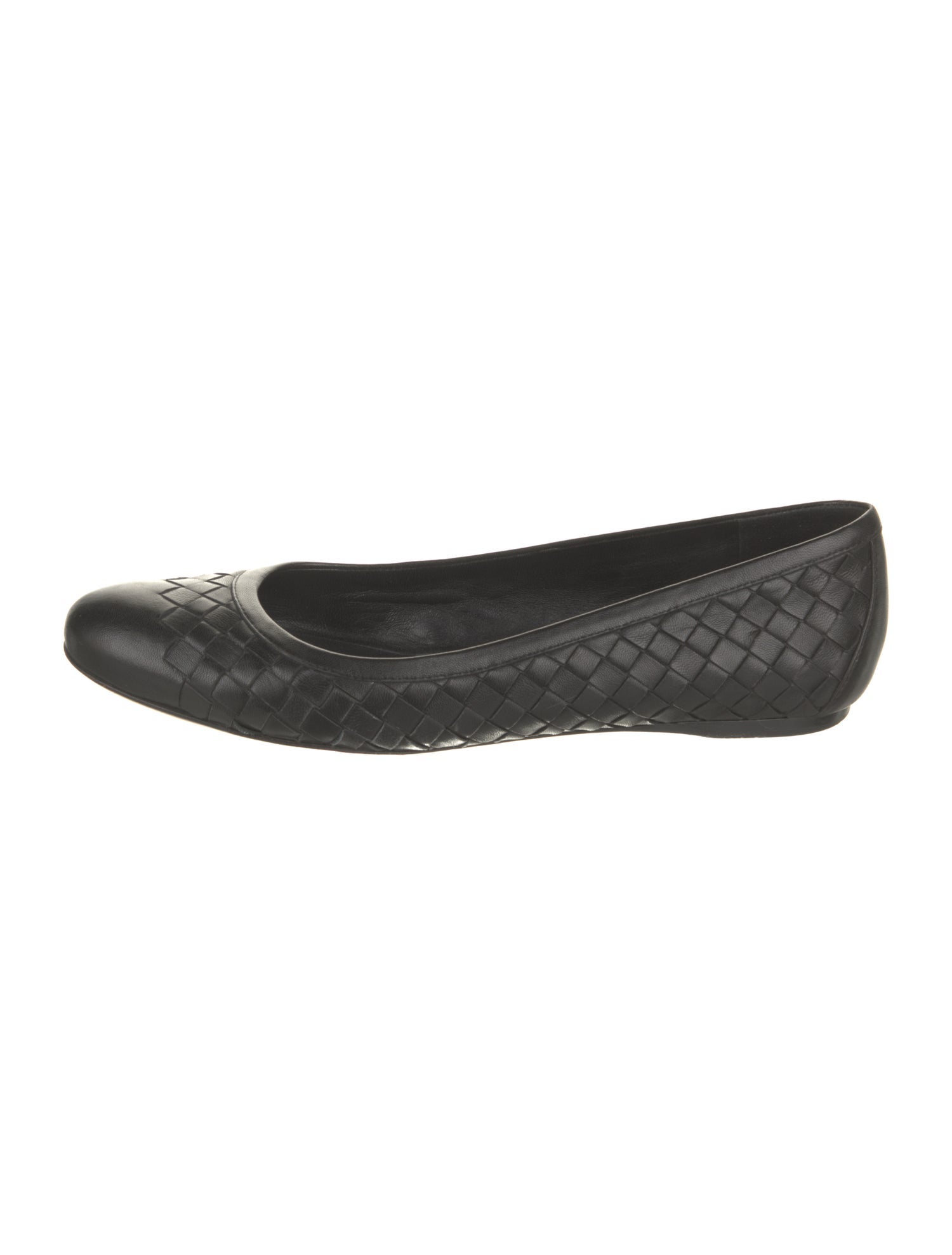 Bottega Veneta Intrecciato Weave Leather Ballet Flats