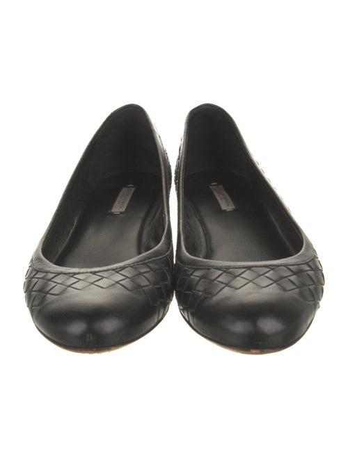 Bottega Veneta Intrecciato Weave Leather Ballet Flats