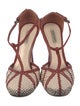 Bottega Veneta Leather Colorblock Pattern T-Strap Pumps