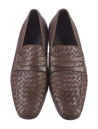 Bottega Veneta Intrecciato Weave Leather Monk Straps