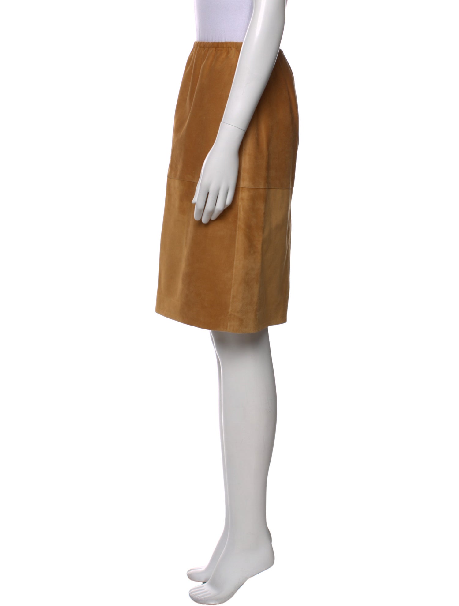 Bottega Veneta Calf Leather Knee-Length Skirt w/ Tags