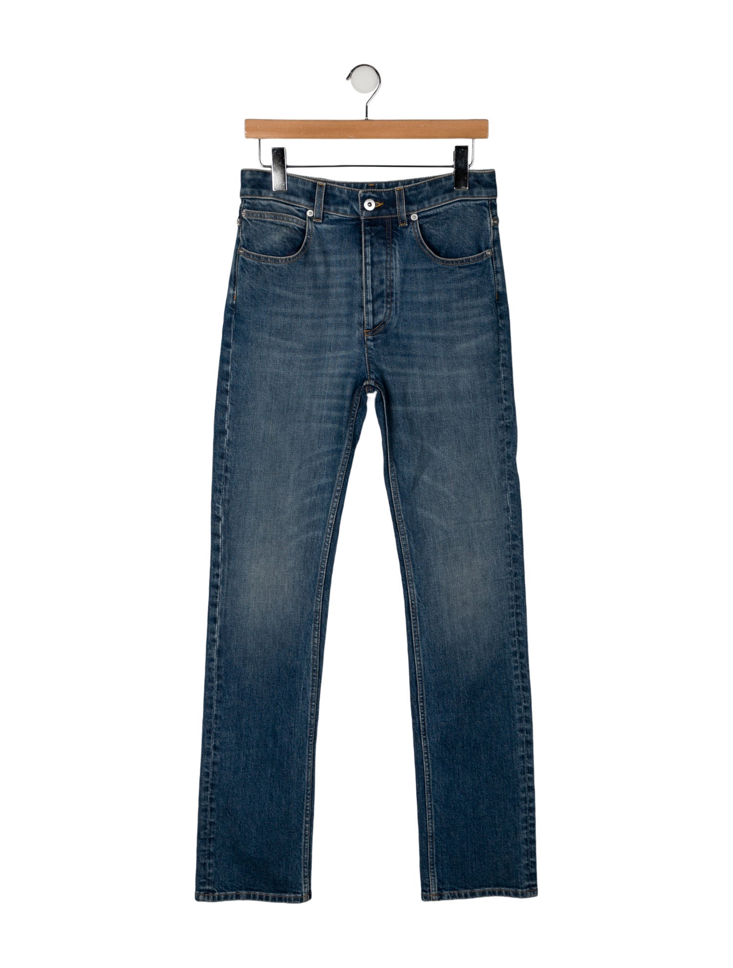 Bottega Veneta High-Rise Straight Leg Jeans