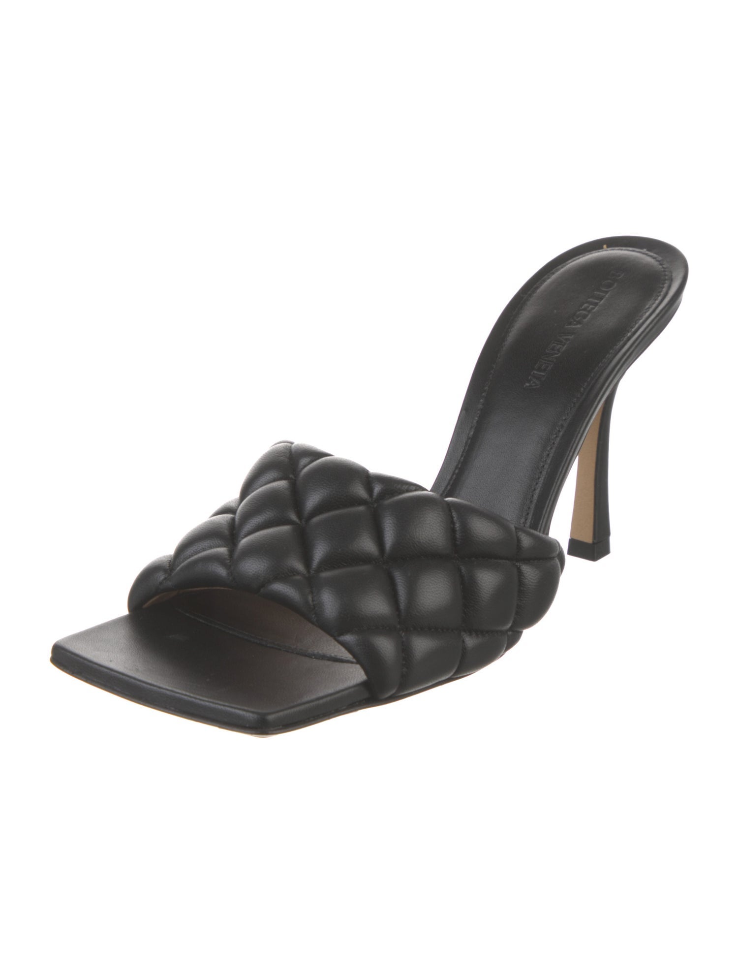 Bottega Veneta Quilted Pattern Leather Slides w/ Tags