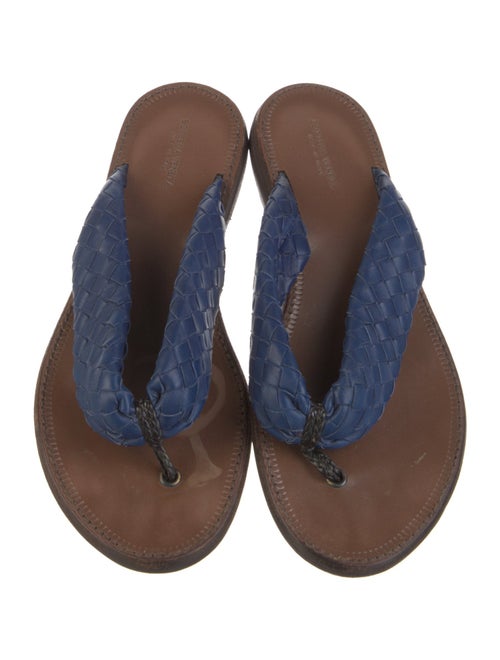 Bottega Veneta Intrecciato Weave Leather Slides