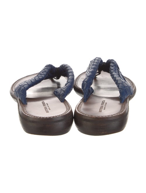 Bottega Veneta Intrecciato Weave Leather Slides