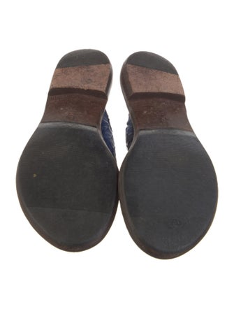 Bottega Veneta Intrecciato Weave Leather Slides