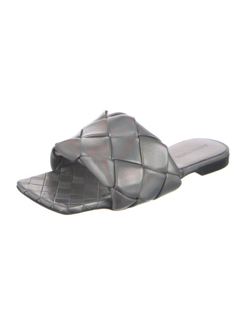 Bottega Veneta Intrecciato Weave Leather Slides