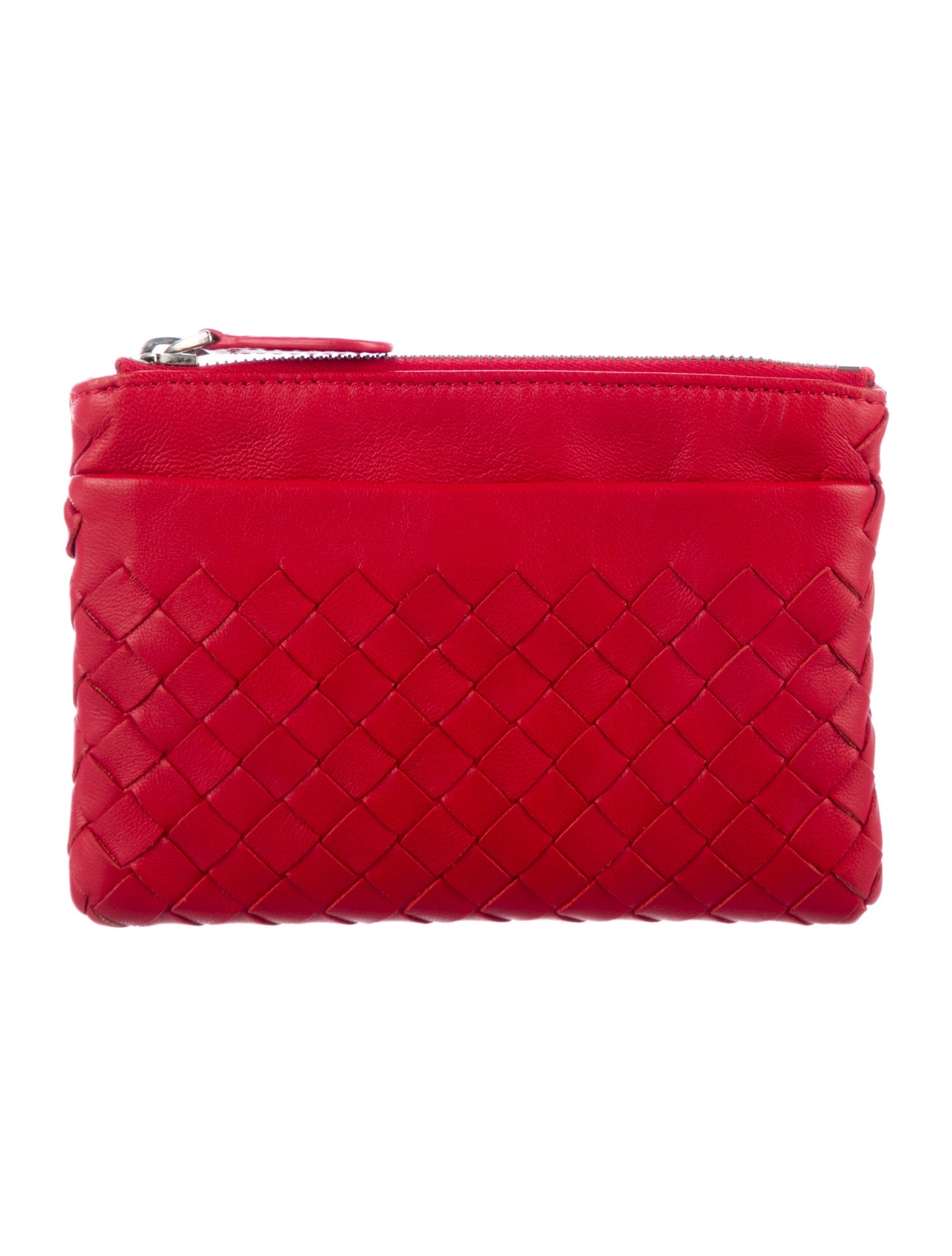 Bottega Veneta Leather Intrecciato Coin Intrecciato Weave Wallet