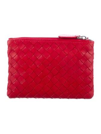 Bottega Veneta Leather Intrecciato Coin Intrecciato Weave Wallet