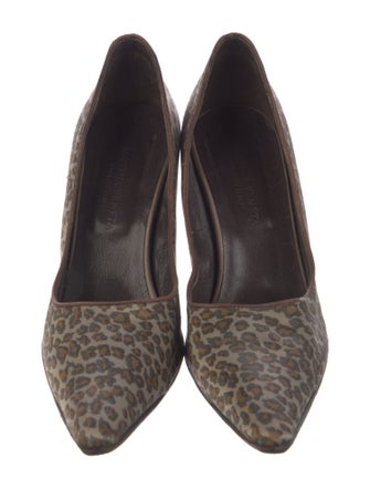 Bottega Veneta Satin Animal Print Pumps