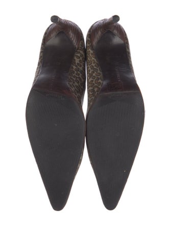Bottega Veneta Satin Animal Print Pumps
