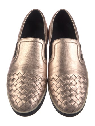 Bottega Veneta Intrecciato Weave Leather Sneakers