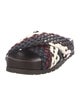 Bottega Veneta Leather Colorblock Pattern Slides