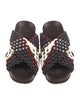 Bottega Veneta Leather Colorblock Pattern Slides