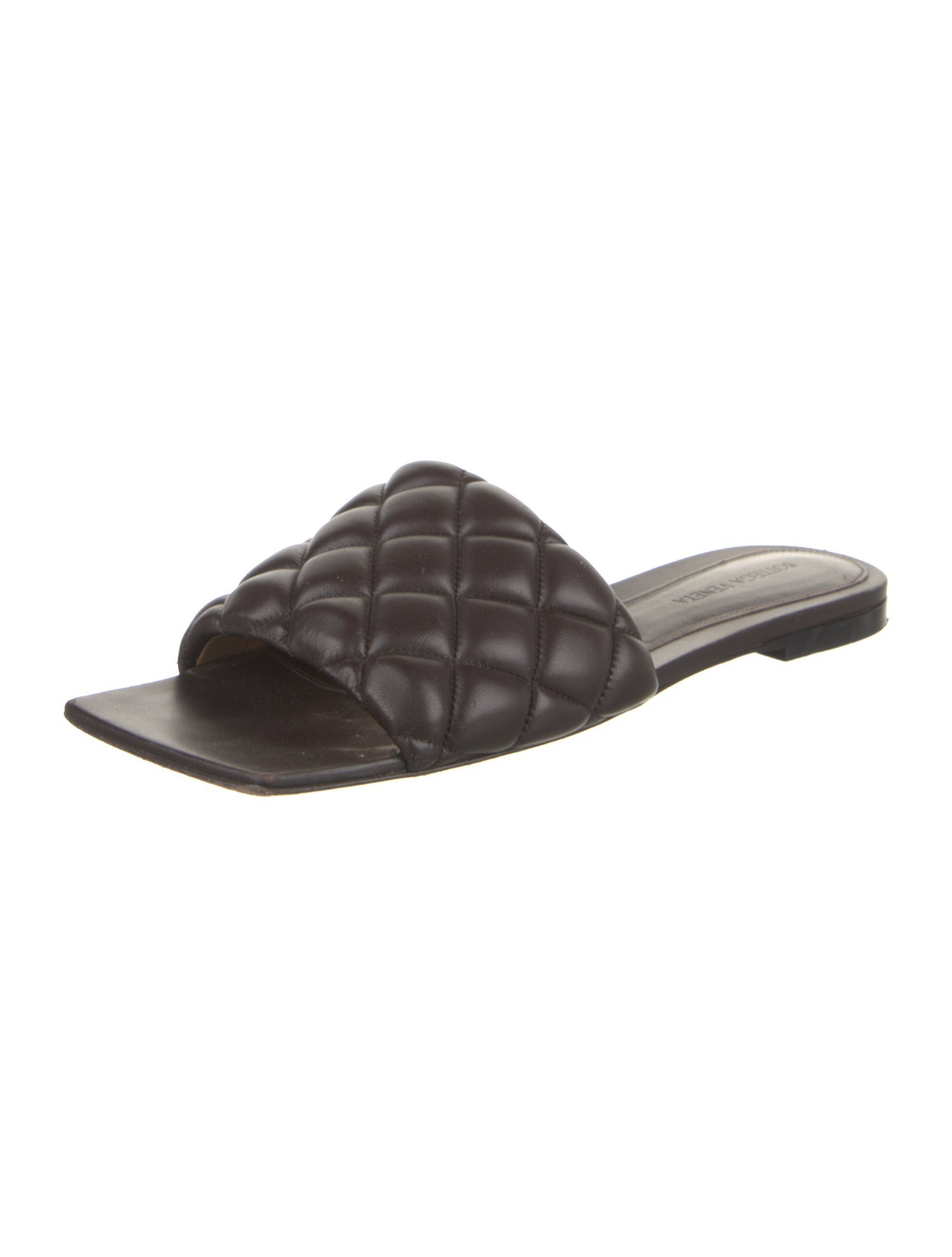 Bottega Veneta Quilted Pattern Leather Slides