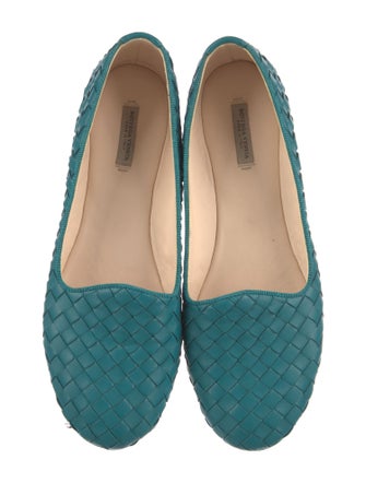 Bottega Veneta Intrecciato Weave Leather Ballet Flats