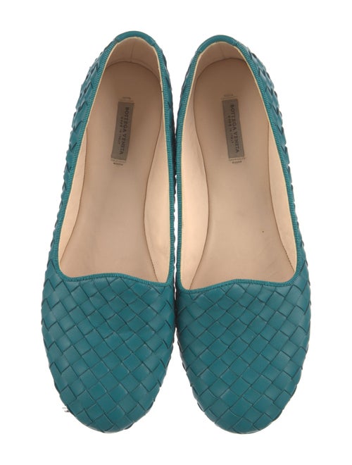 Bottega Veneta Intrecciato Weave Leather Ballet Flats
