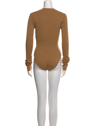 Bottega Veneta Scoop Neck Long Sleeve Bodysuit