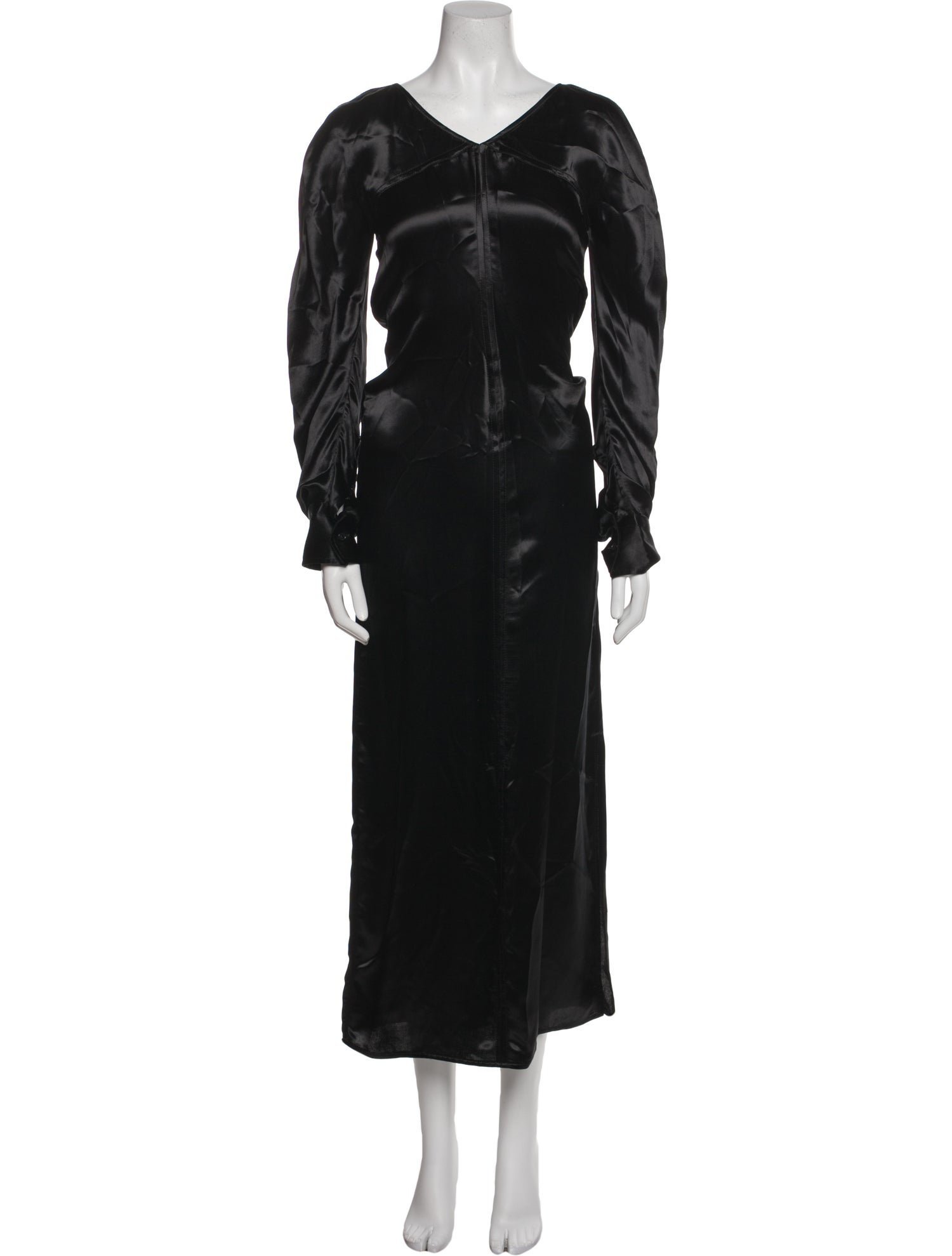 Bottega Veneta V-Neck Long Dress