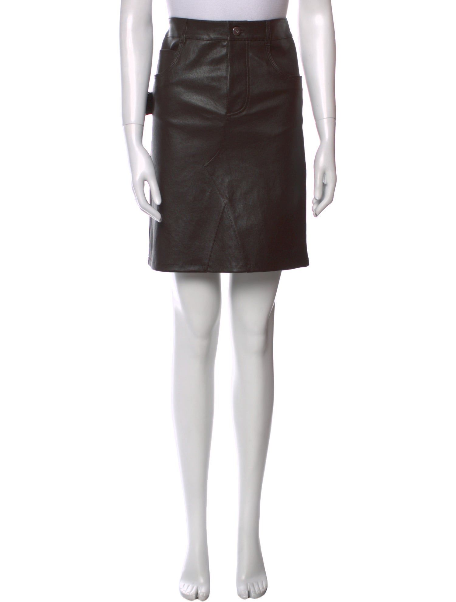 Bottega Veneta Lamb Leather Mini Skirt