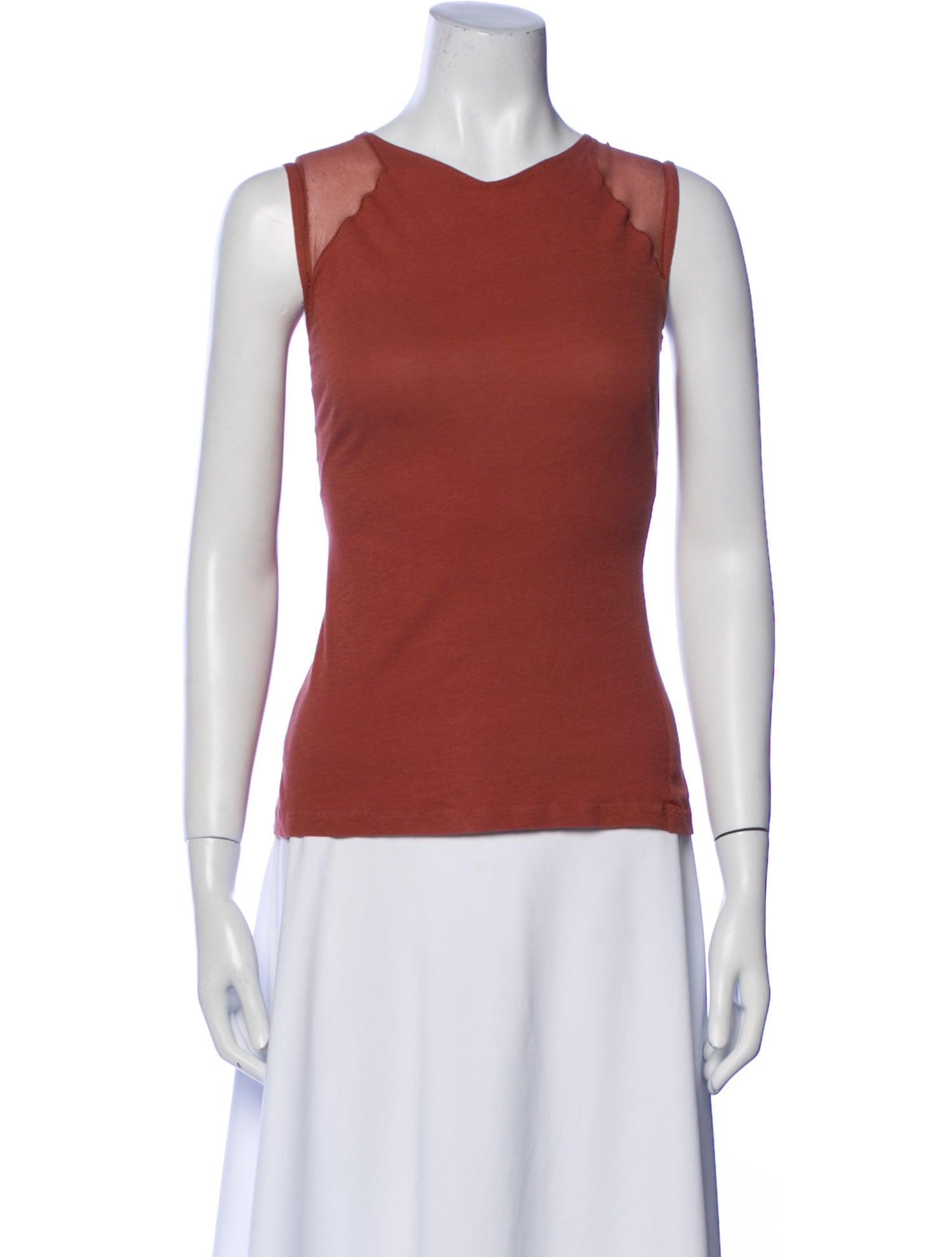 Bottega Veneta Crew Neck Sleeveless Top