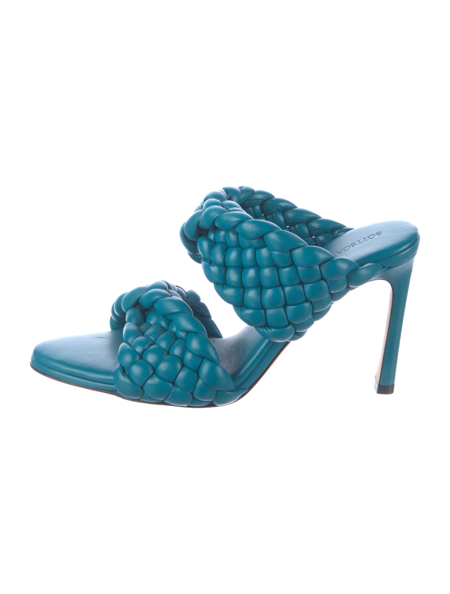 Bottega Veneta Intrecciato Weave Leather Slides