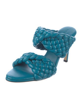 Bottega Veneta Intrecciato Weave Leather Slides