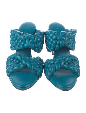 Bottega Veneta Intrecciato Weave Leather Slides