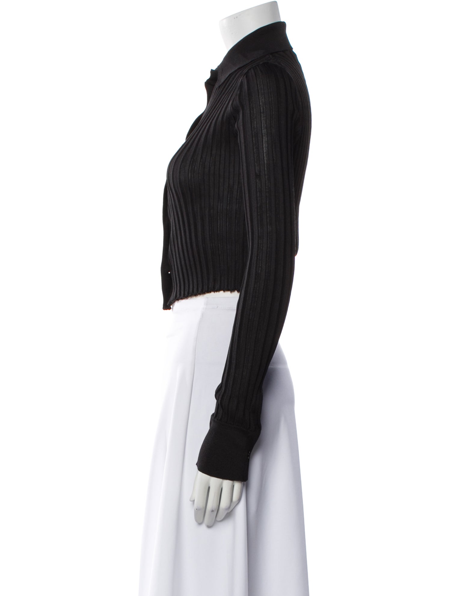 Bottega Veneta Long Sleeve Crop Top