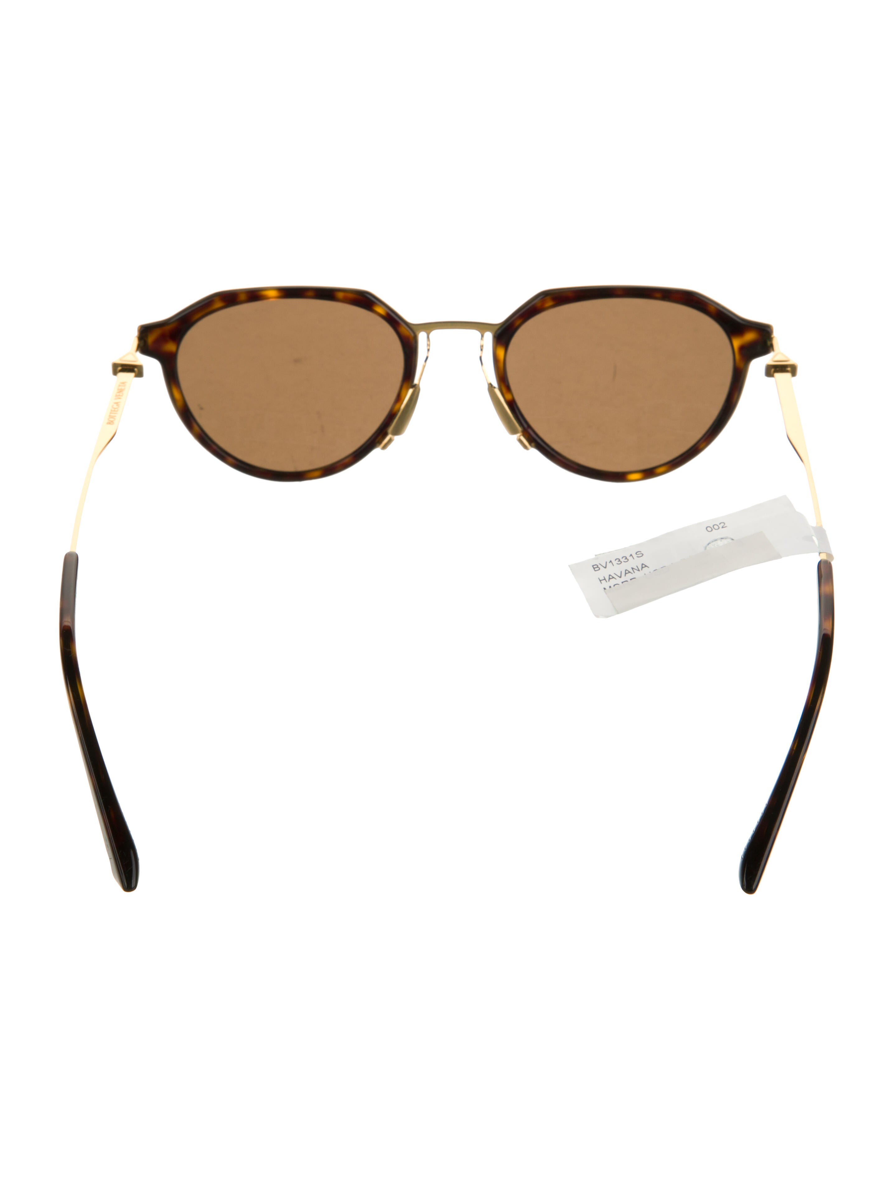 Bottega Veneta Round Mirrored Sunglasses