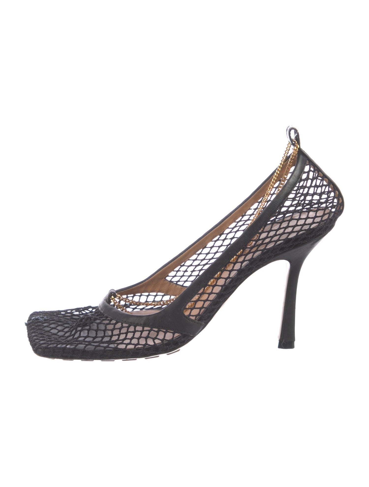 Bottega Veneta Mesh Chain-Link Accents Pumps