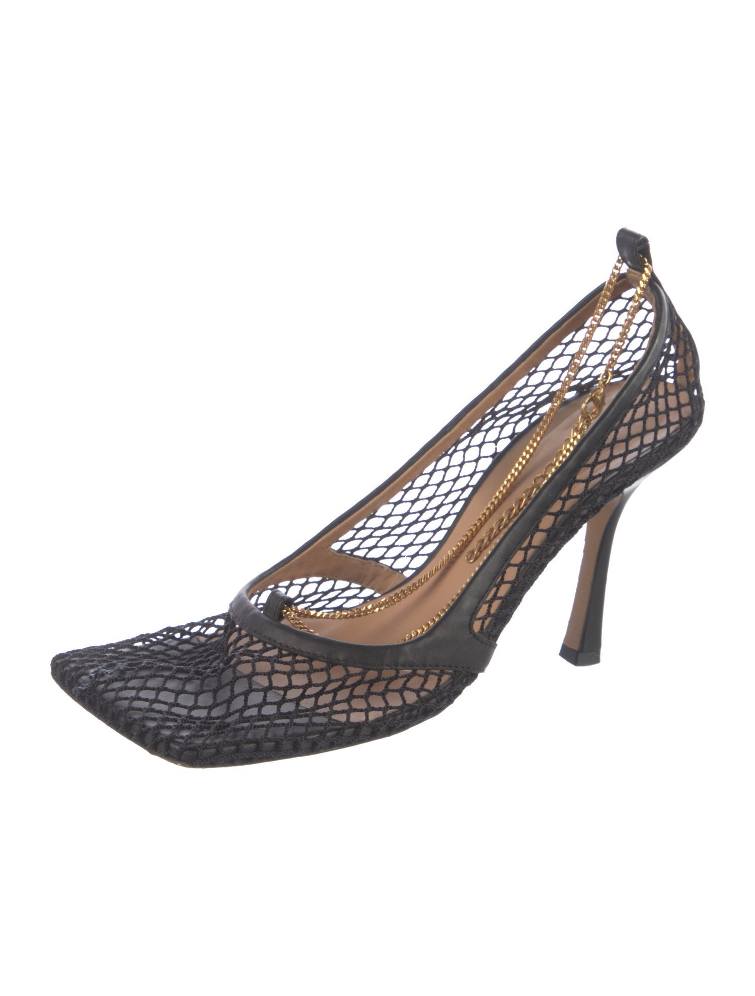 Bottega Veneta Mesh Chain-Link Accents Pumps