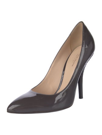 Bottega Veneta Intrecciato Weave Patent Leather Pumps