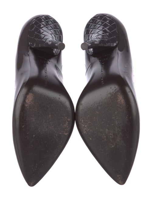 Bottega Veneta Intrecciato Weave Patent Leather Pumps