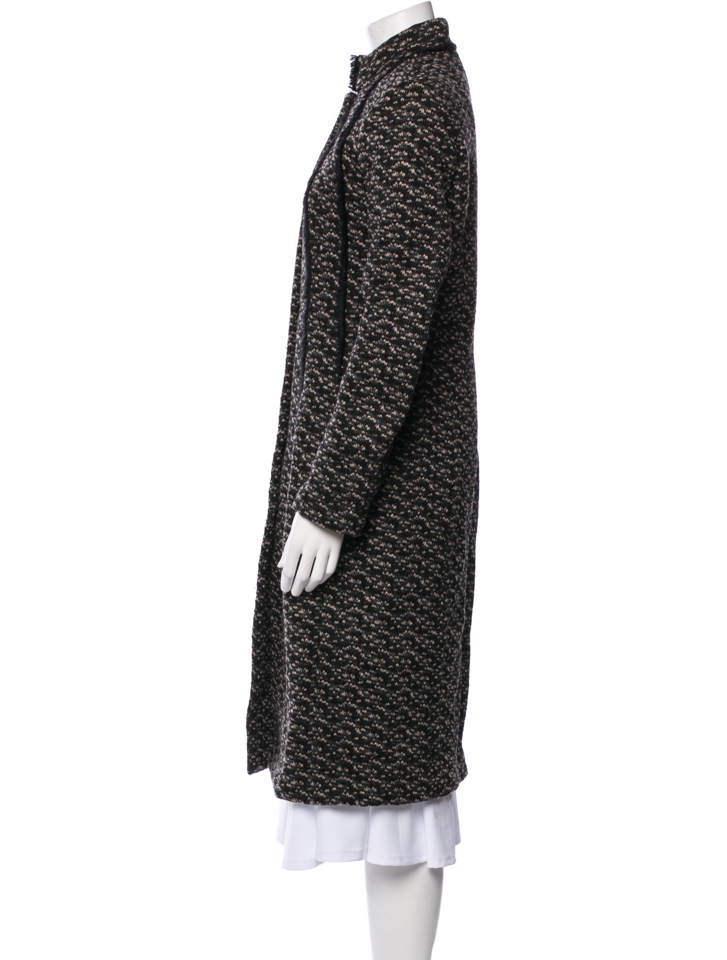 Bottega Veneta Wool Tweed Pattern Coat