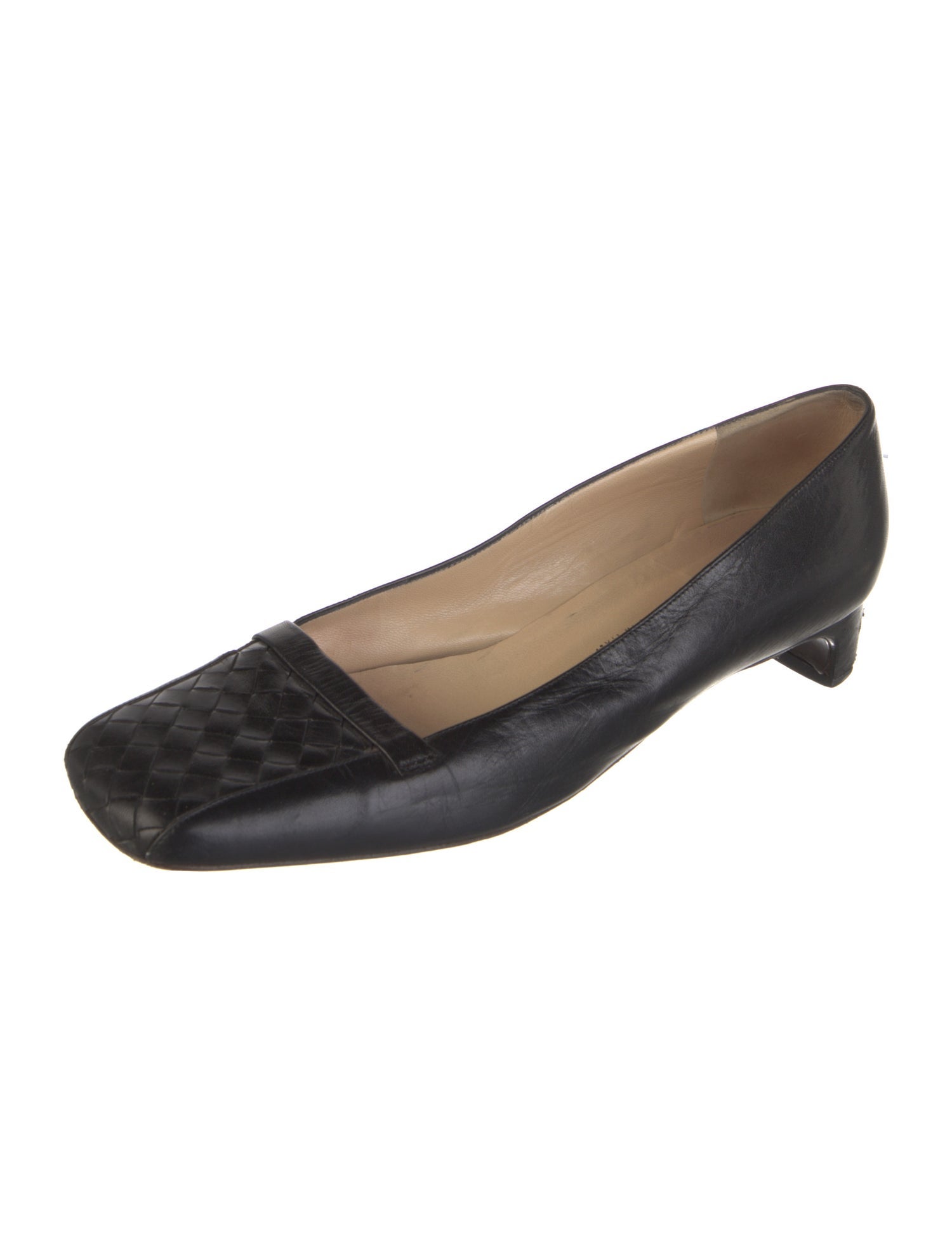 Bottega Veneta Intrecciato Weave Leather Pumps