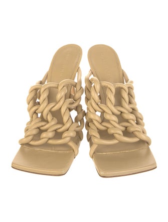 Bottega Veneta Leather Braided Accents Slides