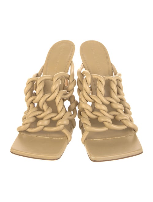 Bottega Veneta Leather Braided Accents Slides