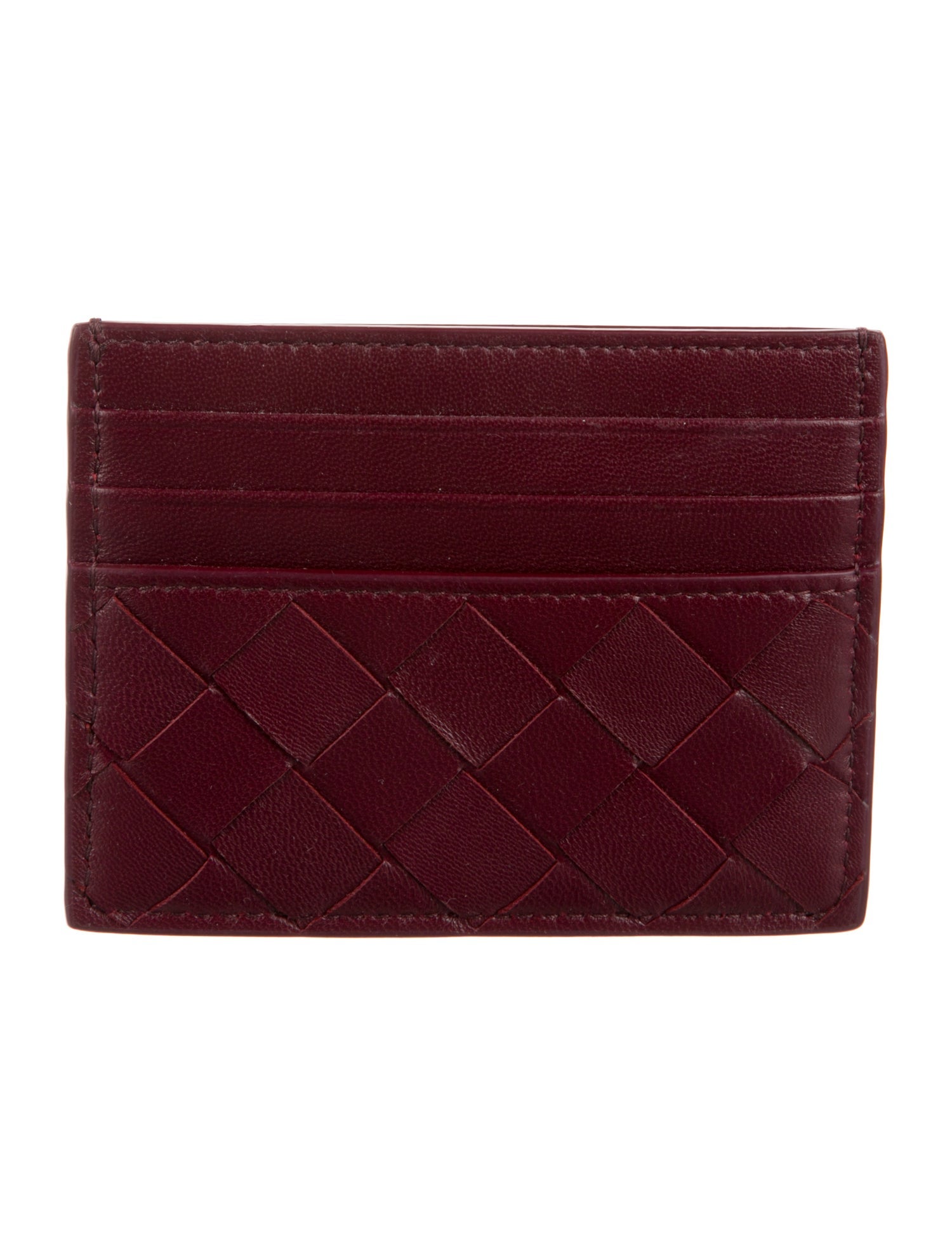Bottega Veneta Intrecciato Weave Leather Card Holder
