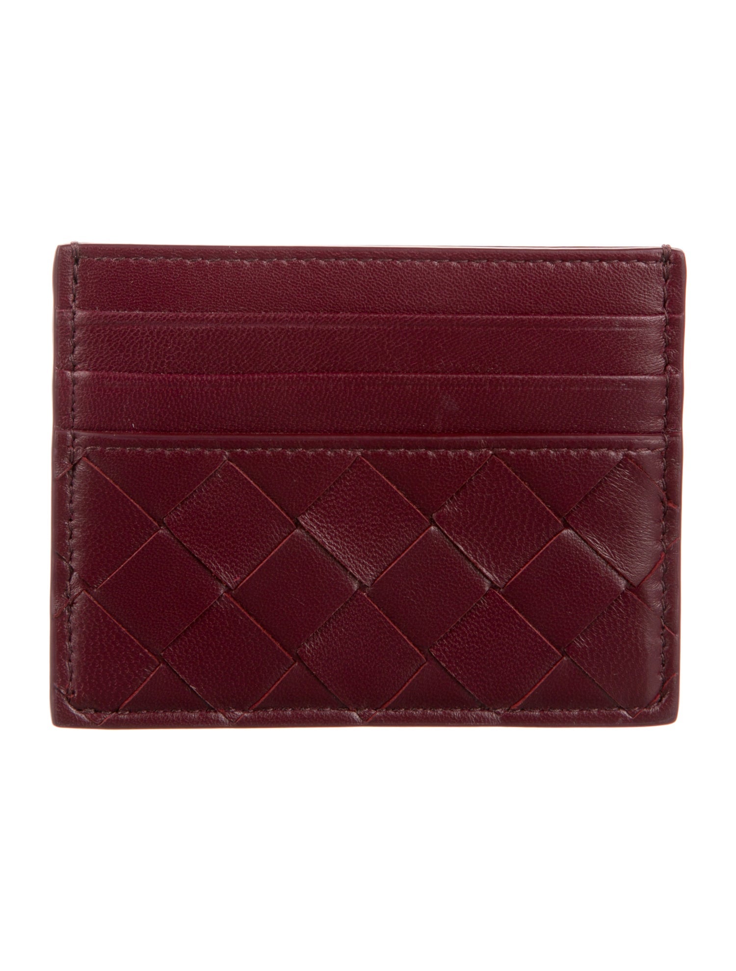 Bottega Veneta Intrecciato Weave Leather Card Holder