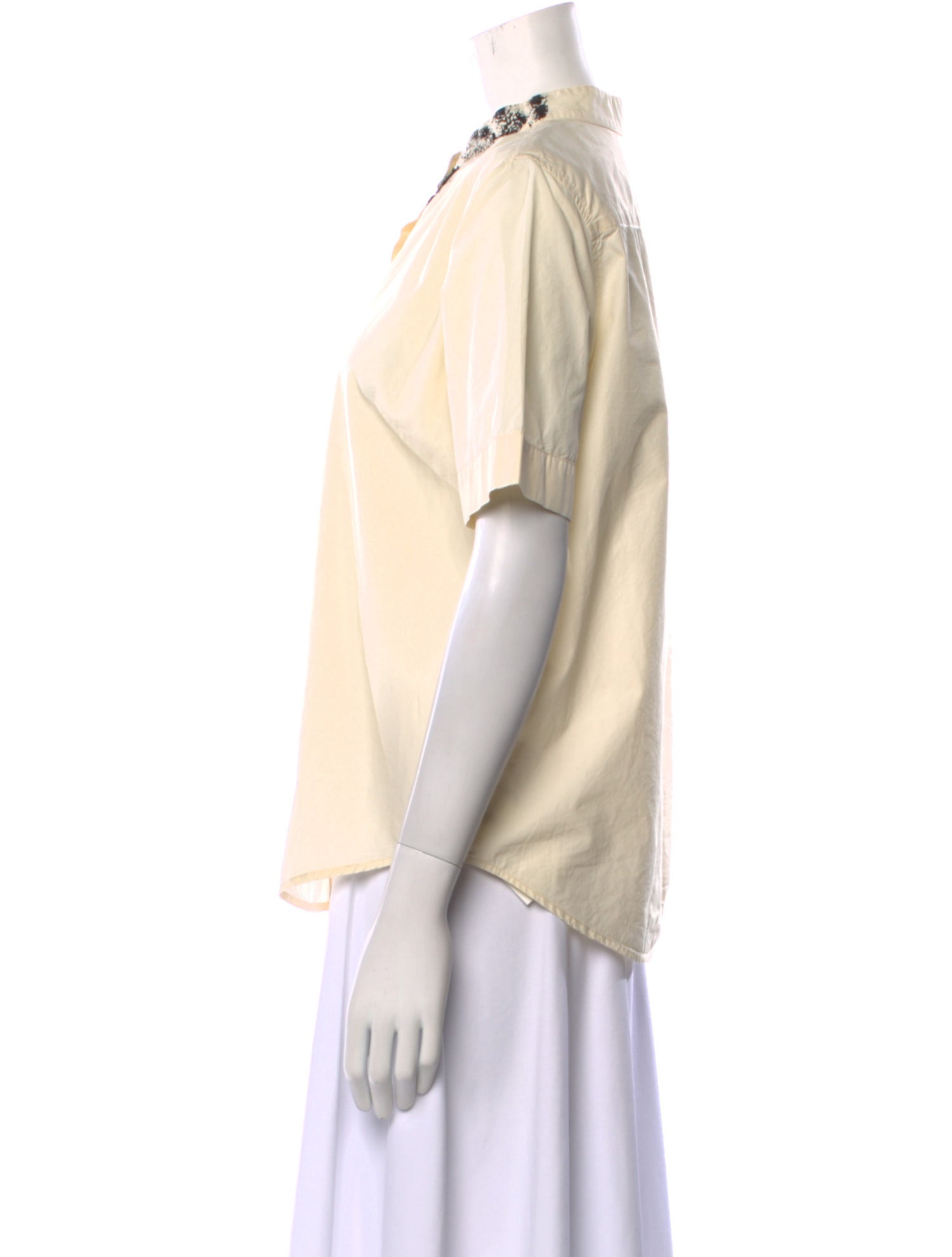 Bottega Veneta Short Sleeve Button-Up Top