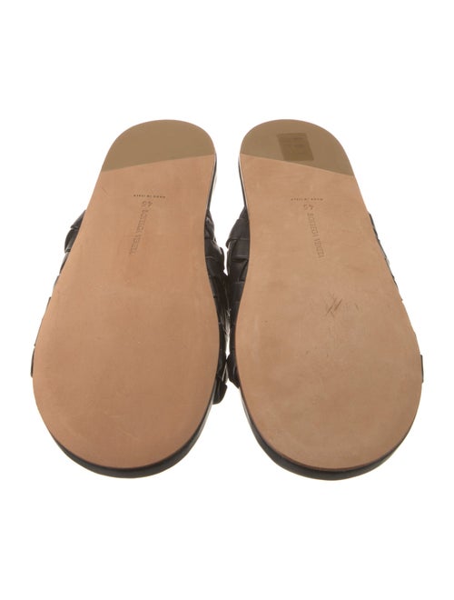 Bottega Veneta Intrecciato Weave Leather Slides