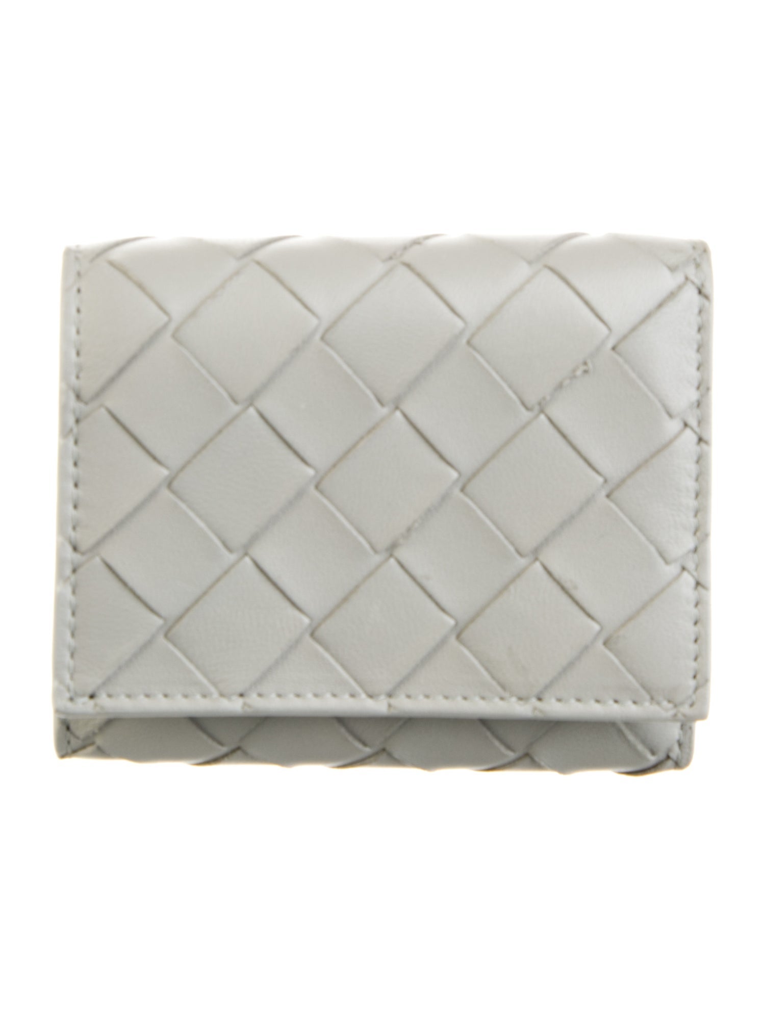 Bottega Veneta Intrecciato Weave Leather Compact Wallet